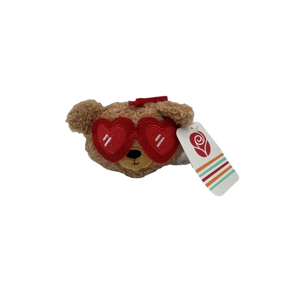 NEW, AMERICAN GREETINGS BEARY COOL PLUSH BEAR BACKPACK CLIP, 3"